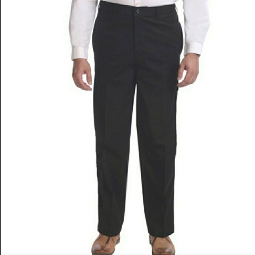 George Men’s Black Dress Pants Big & Short 60x30 Work Career Office EUC